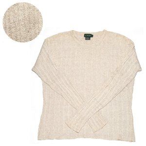 J. Crew Vintage Y2K Flax Linen-Blend Ribbed Knit Top (Fits like modern sz M)